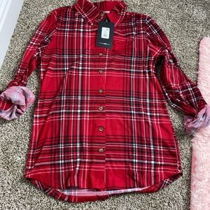 Plaid summer shirt Never worn Brand new tag still on